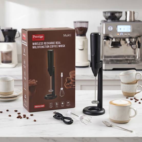 Prestige Rechargeable Coffee Mixer with Stand
